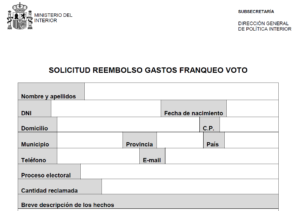 Reembolsos formulario de reclamación
